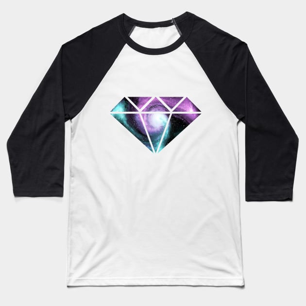 Diamond Galaxy Baseball T-Shirt by artofiwan